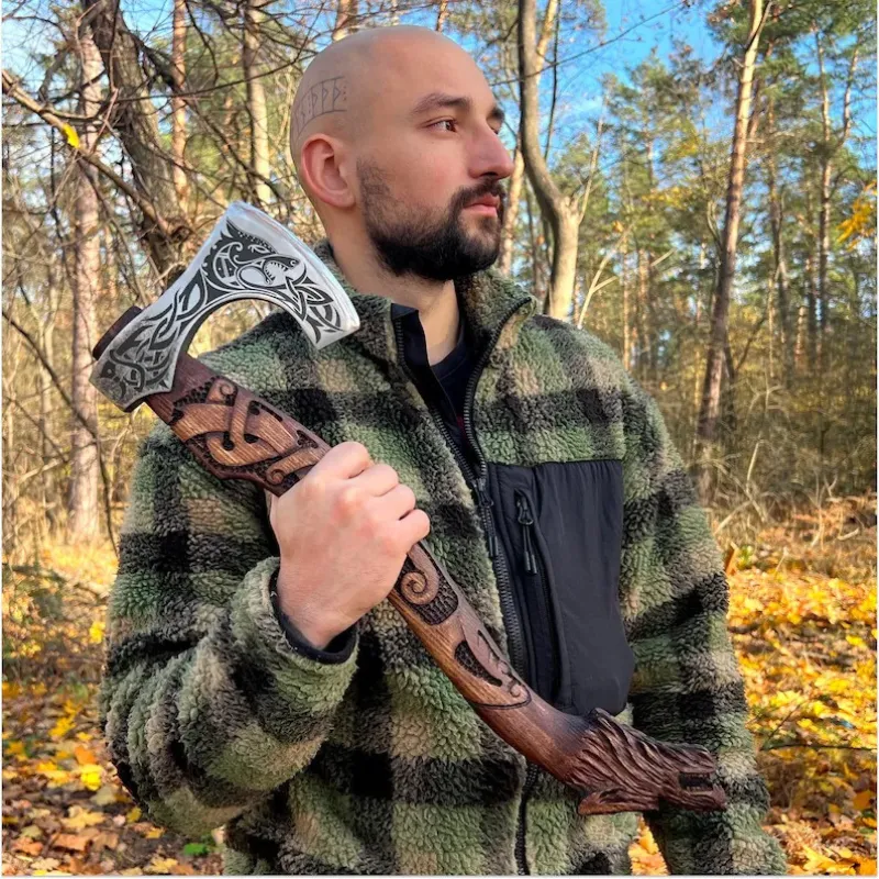 Wolf’s Wrath Hand-Forged Bearded Axe